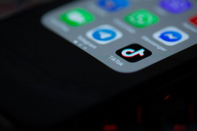 tiktok app shown in phone