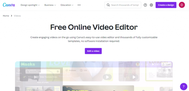 canva video editing