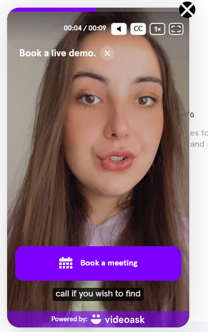 Curator's video offer for a demo