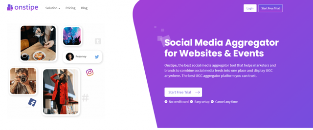 Onstipe Twitter aggregation