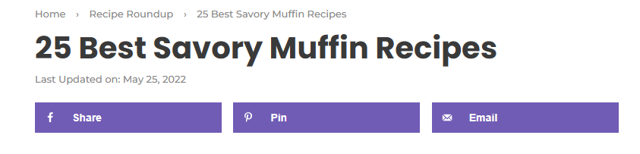 Insanely Good's article share buttons