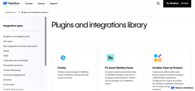 webflow plugins example