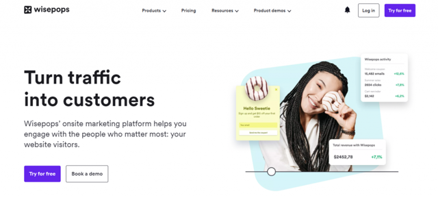 wisepops home page